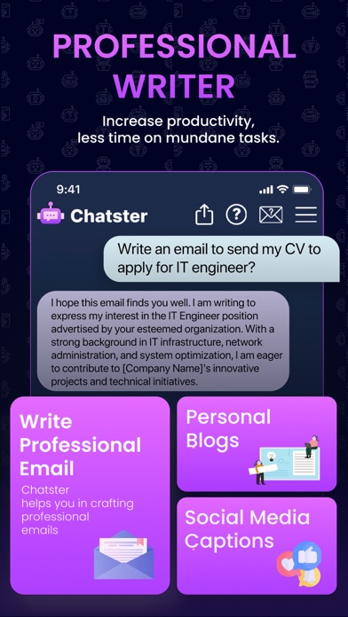 Chatster AI - Writing & Images Screenshots