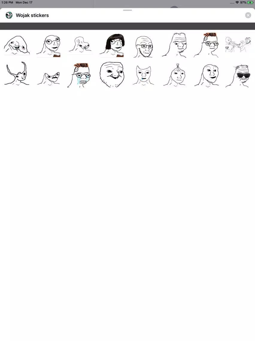 Wojak stickers pack iPad Screenshots
