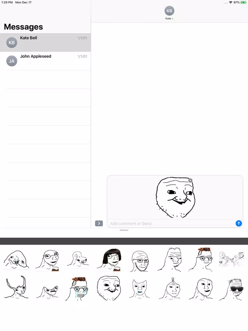 Wojak stickers pack iPad Screenshots