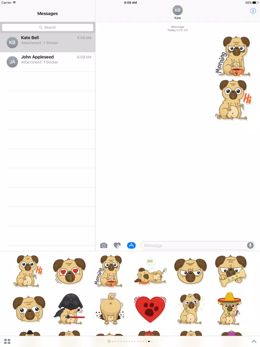Beanie Babies - Pugsly Sticker Pack for iMessage iPad Screenshots