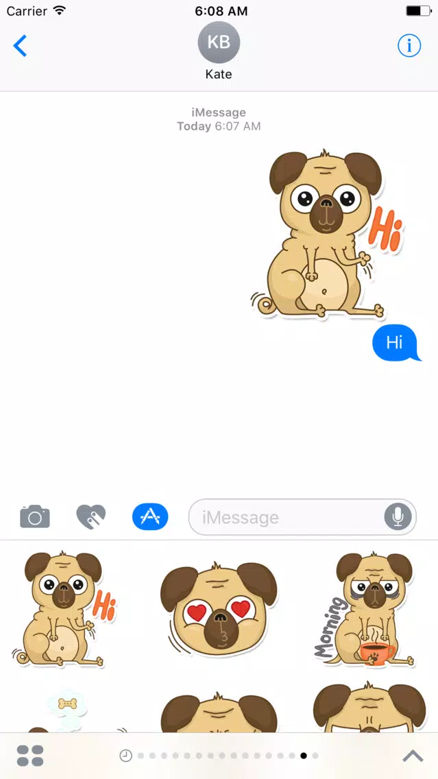 Beanie Babies - Pugsly Sticker Pack for iMessage Screenshots