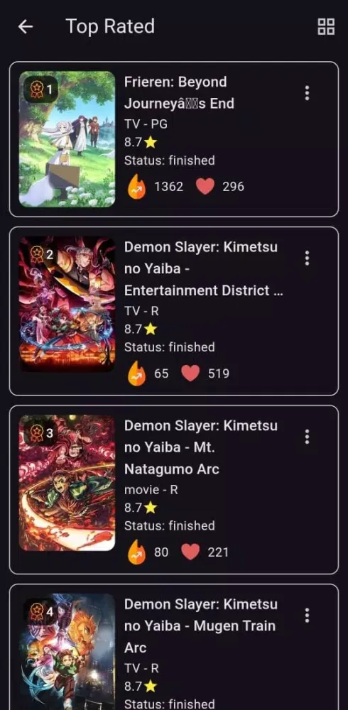 Anime Stack - with AI Chat Screenshots