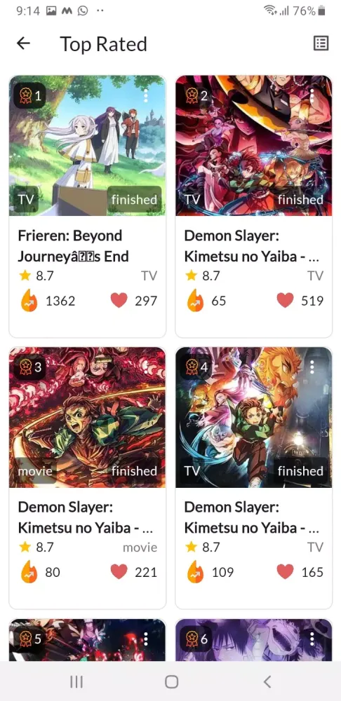 Anime Stack - with AI Chat Screenshots