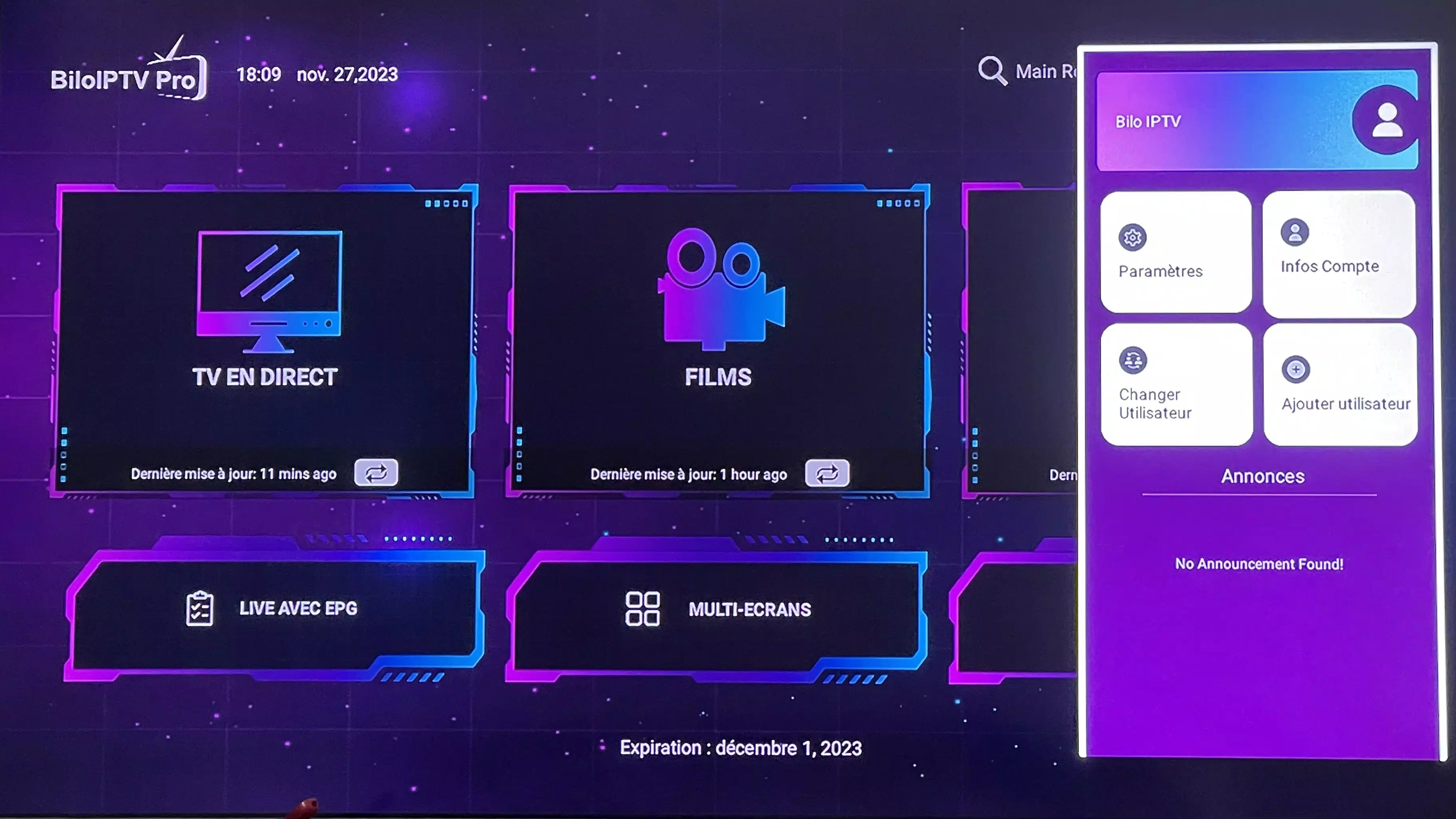 Bilo IPTV Pro Screenshots