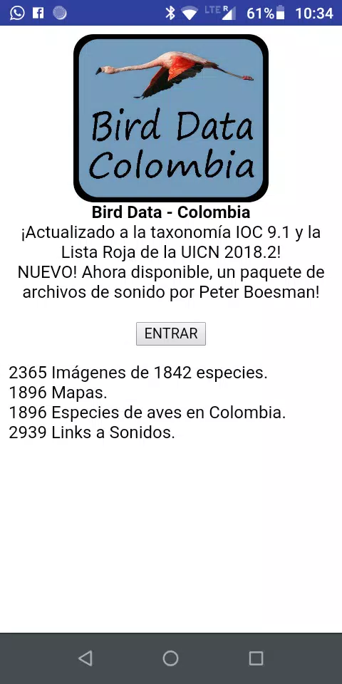 Bird Data - Colombia Screenshots