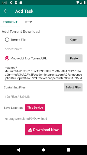 BitComet - Download Torrent Screenshots