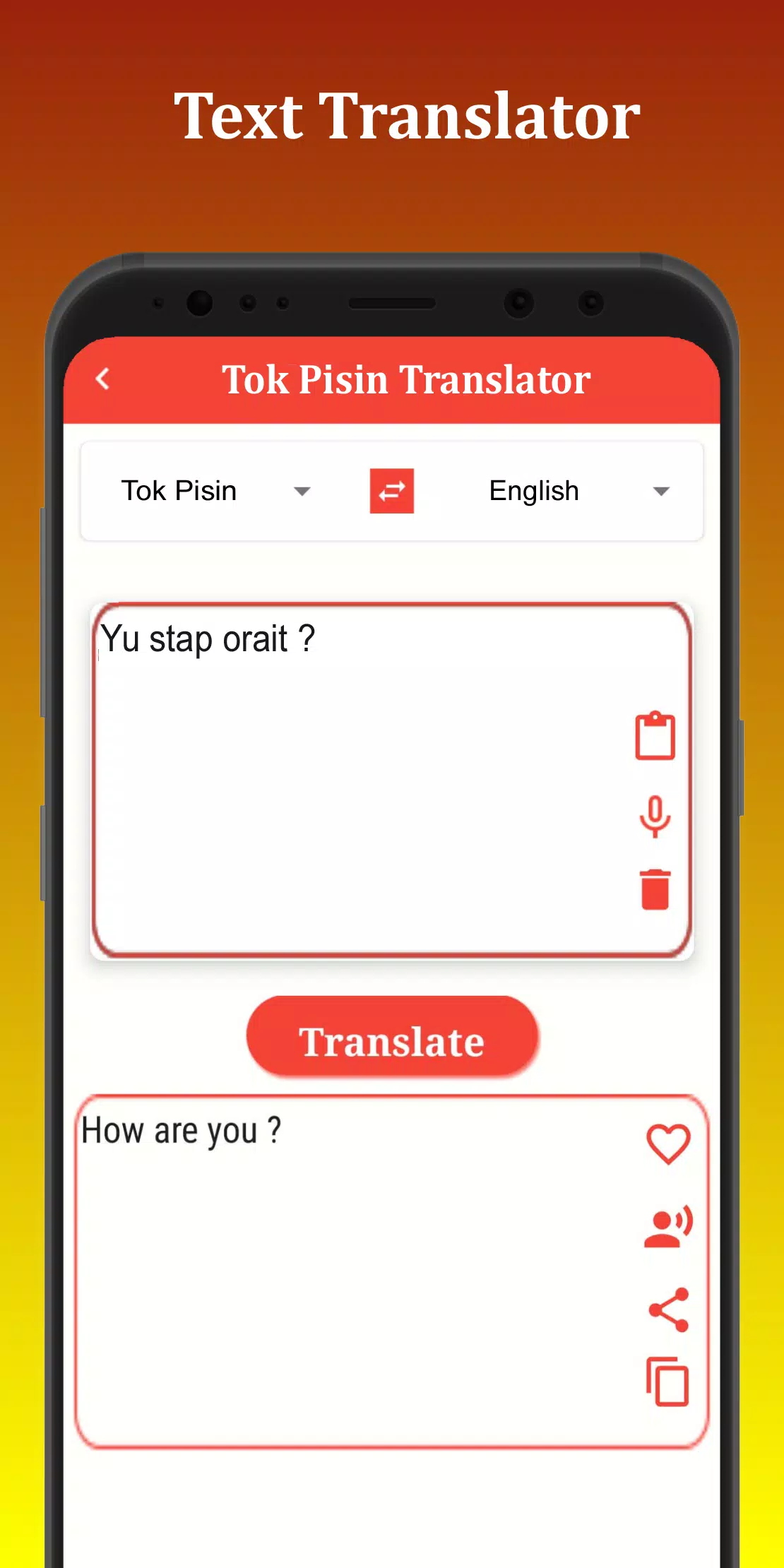 Tok Pisin Translator Screenshots