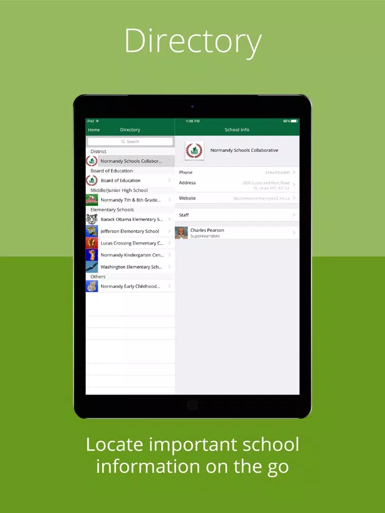 Normandy Schools Collaborative iPad Screenshots
