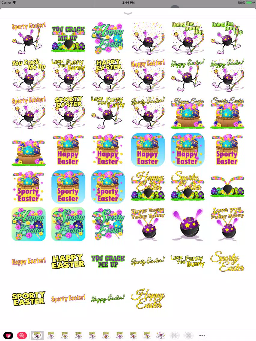 Easter Hockey Stickers iPad Screenshots