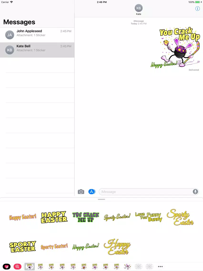 Easter Hockey Stickers iPad Screenshots