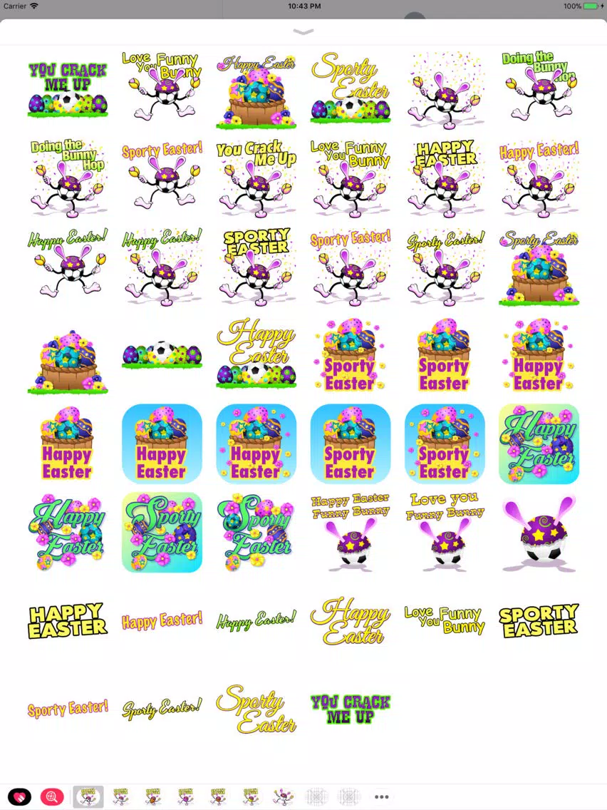 Easter Soccer Stickers iPad Screenshots