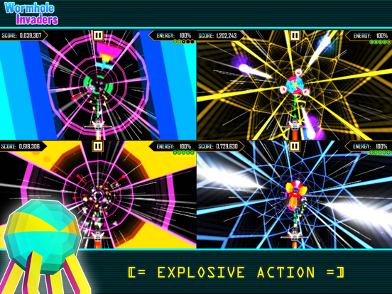 ภาพหน้าจอของ Wormhole Invaders :Shoot'em up iPad 