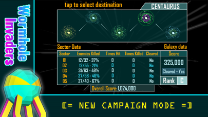 ภาพหน้าจอของ Wormhole Invaders :Shoot'em up