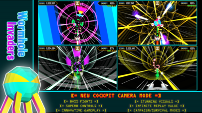 ภาพหน้าจอของ Wormhole Invaders :Shoot'em up