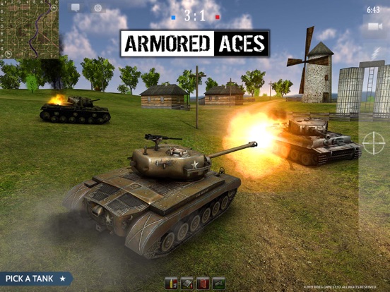 Armored Aces - Tank War Online iPad  Screenshots