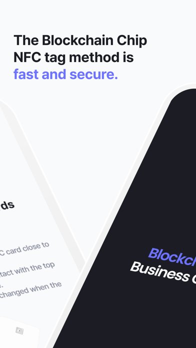 Blockchain Business Card Screenshots