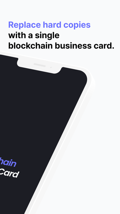 Blockchain Business Card Screenshots