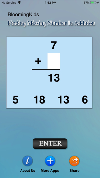 Find Missing Number Addition Screenshots