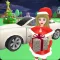 Christmas Santa Girl Car Drive