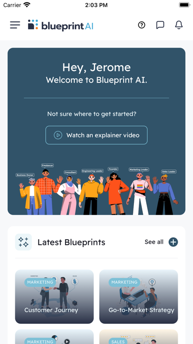 Blueprint AI Screenshots