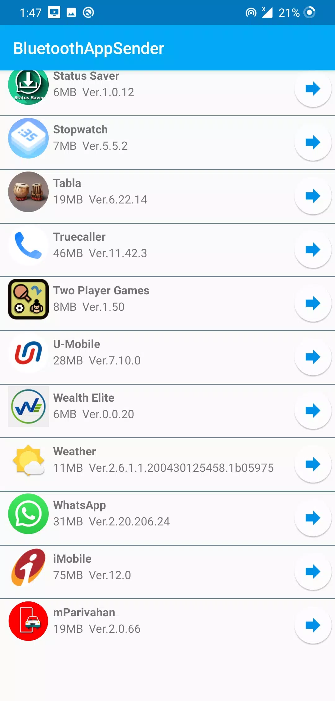 Bluetooth App Share - APK Shar Screenshots