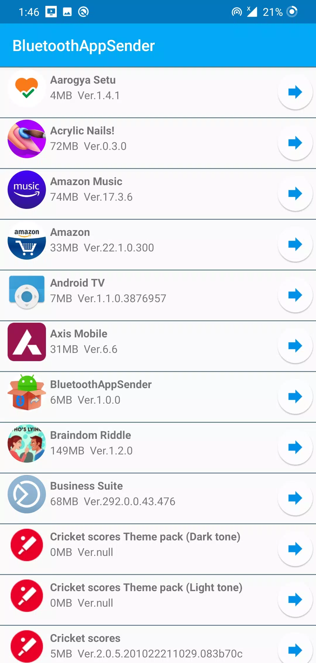 Bluetooth App Share - APK Shar Screenshots
