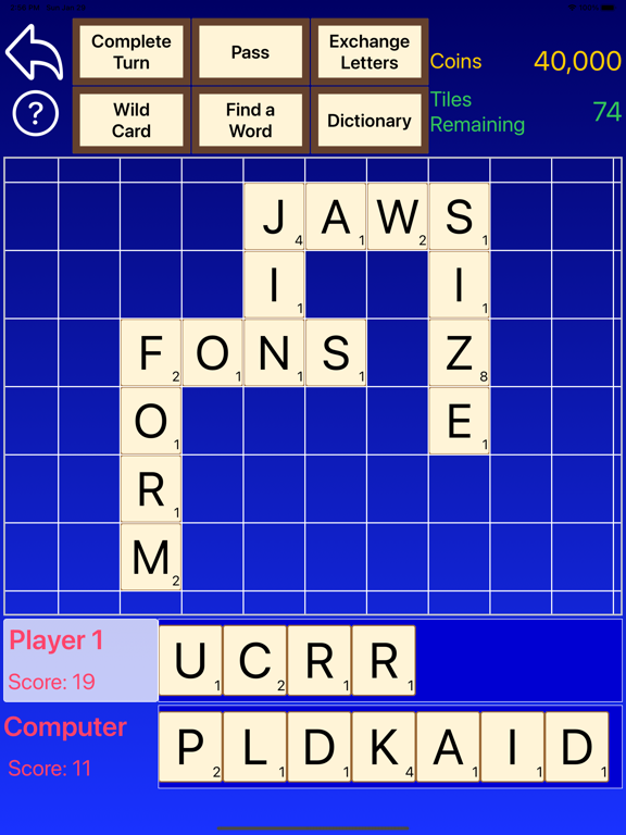Tile Slinger Word Tile Game iPad Screenshots