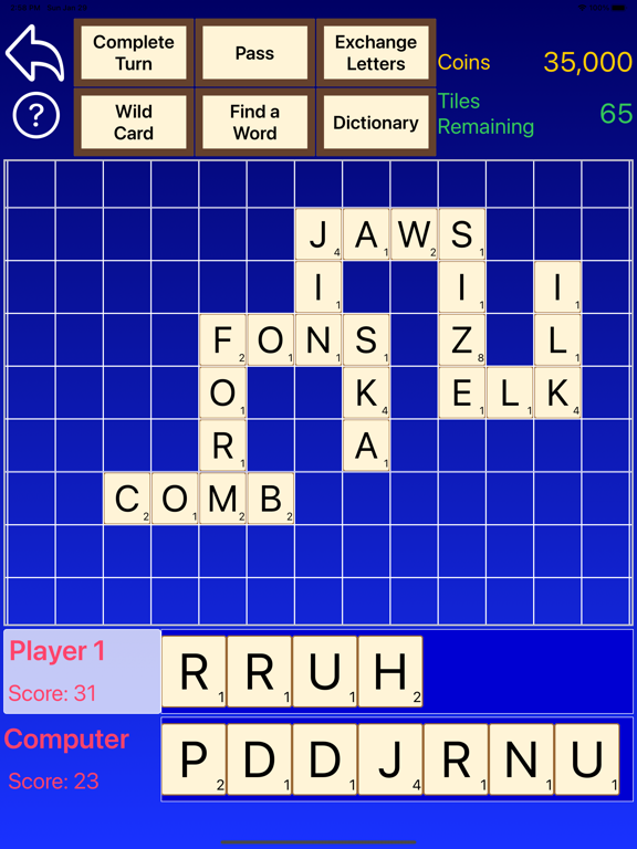 Tile Slinger Word Tile Game iPad Screenshots