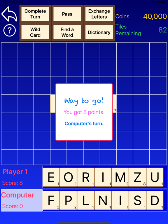 Tile Slinger Word Tile Game iPad Screenshots
