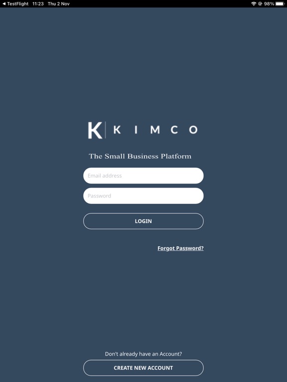 KIMCO SMB iPad Screenshots