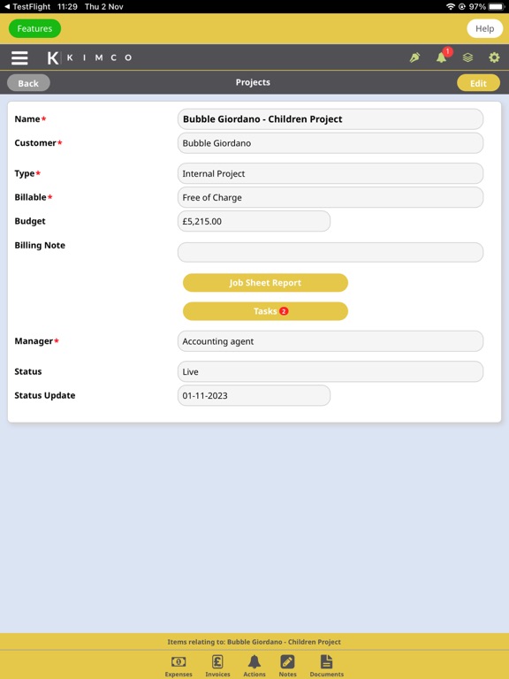 KIMCO SMB iPad Screenshots