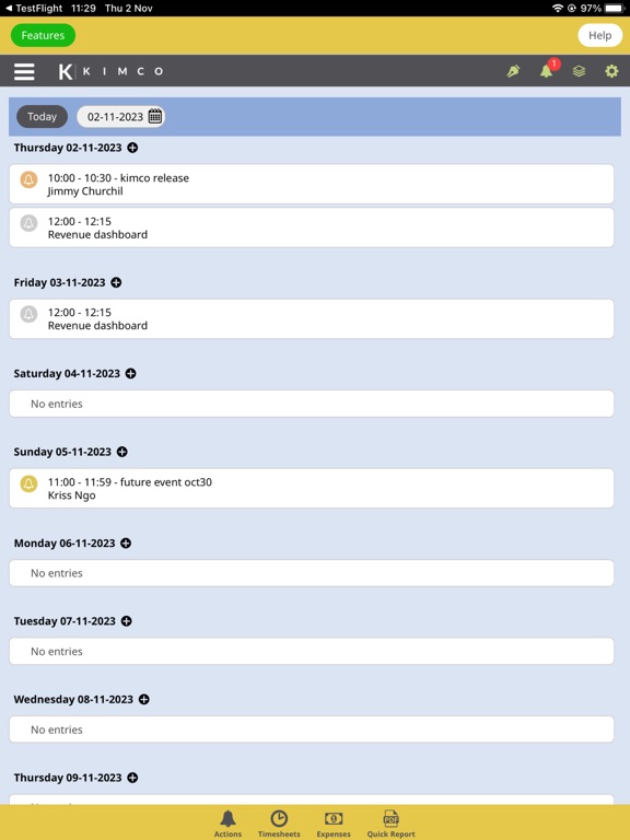 KIMCO SMB iPad Screenshots