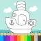 Boat Coloring Book - Learning Vehicle for Kids