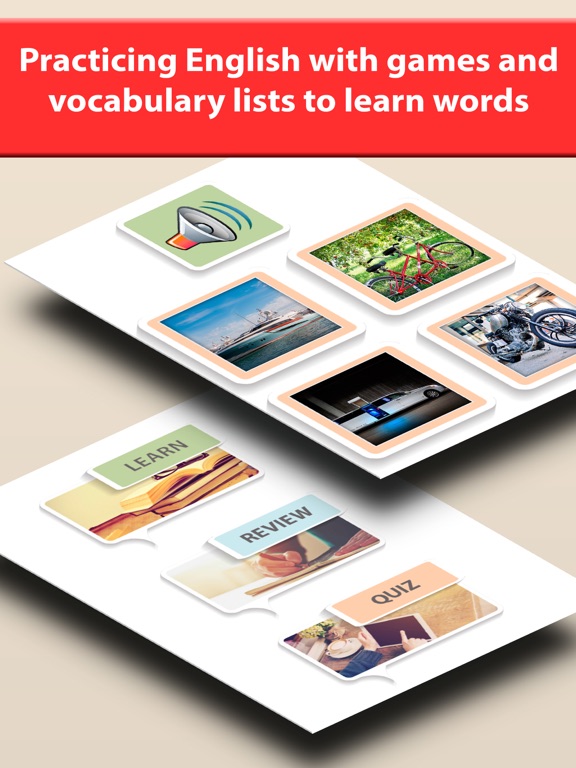 Learn and practice English vocabulary list & cards iPad Screenshots