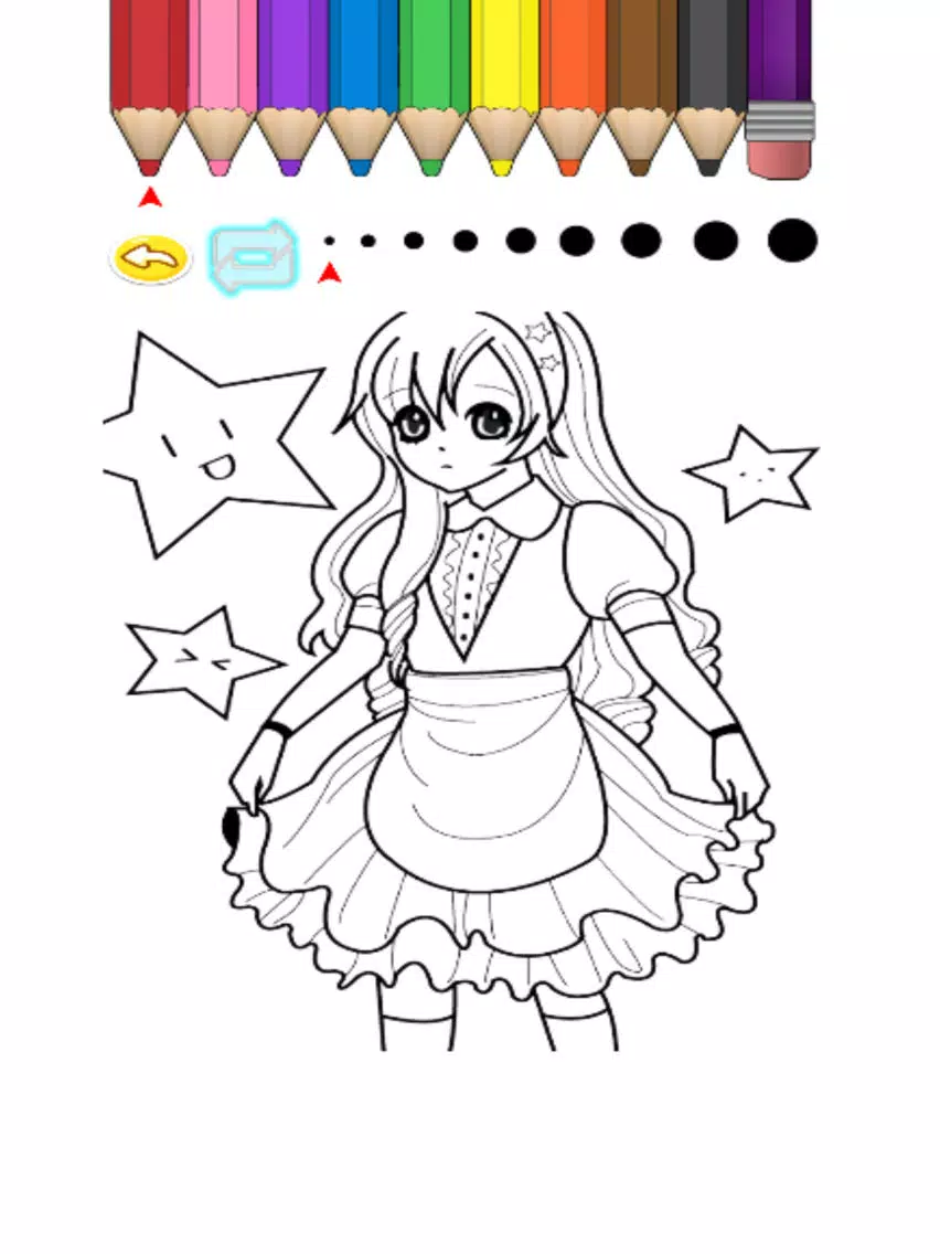 Kids Coloring Book - Princess Midori iPad Screenshots