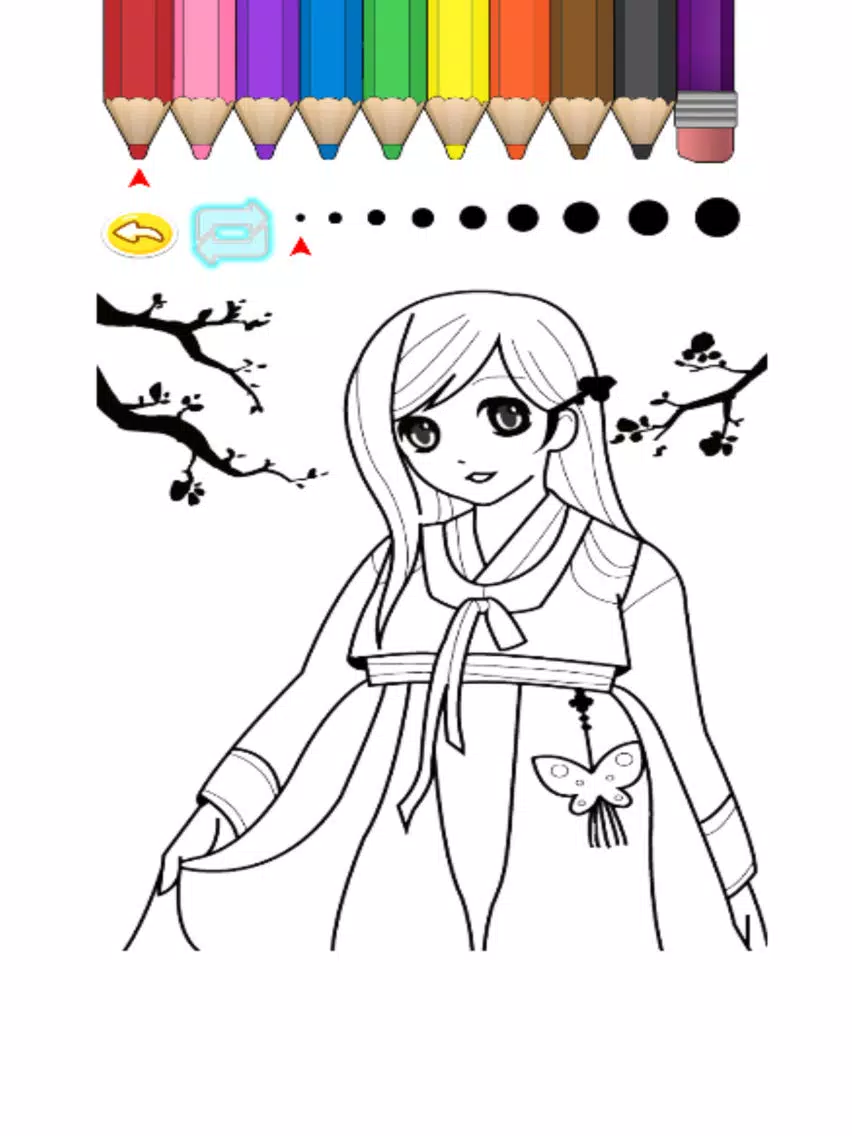 Kids Coloring Book - Princess Midori iPad Screenshots