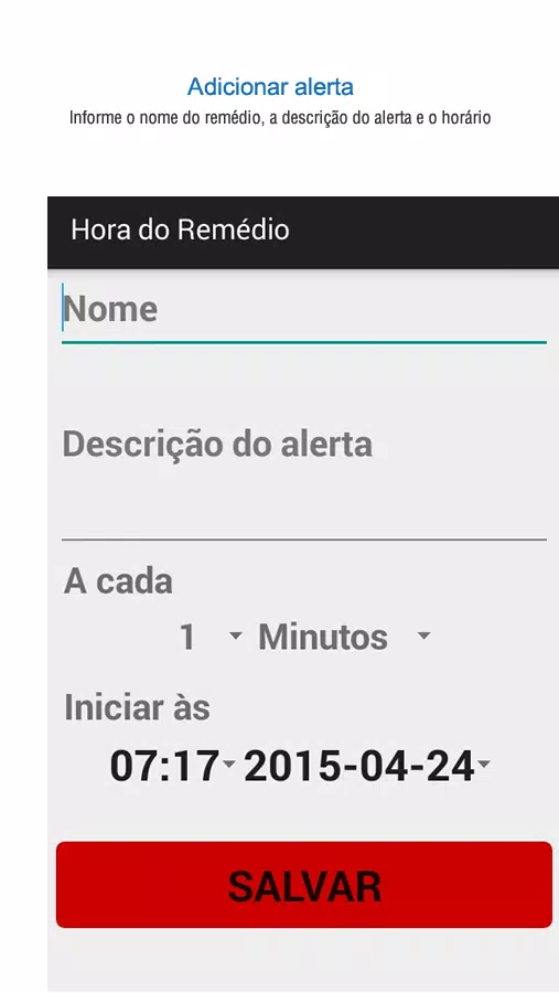 Alerta remédio Screenshots