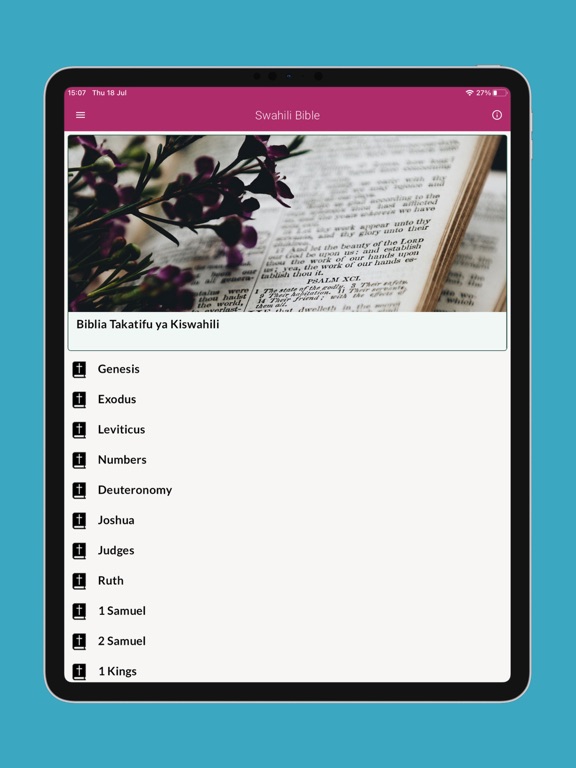 Biblia Takatifu Swahili iPad Screenshots