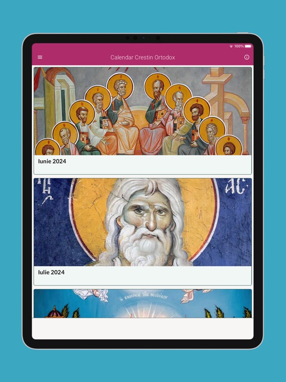 Calendar Crestin Ortodox 2024 iPad Screenshots