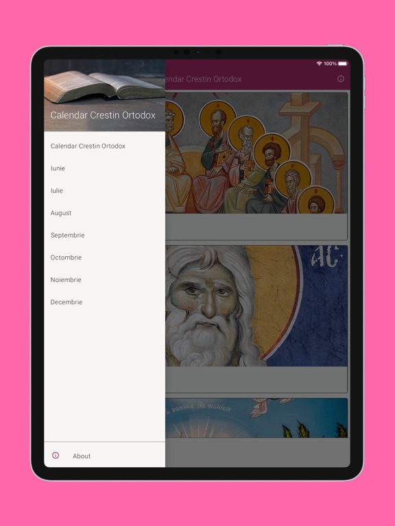 Calendar Crestin Ortodox 2024 iPad Screenshots