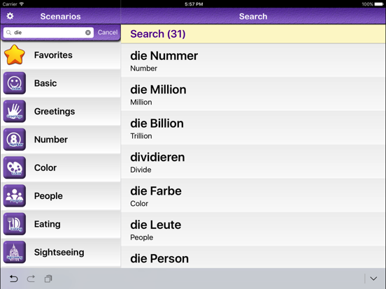 Learn German Vocabulary | German Flashcards iPad Screenshots