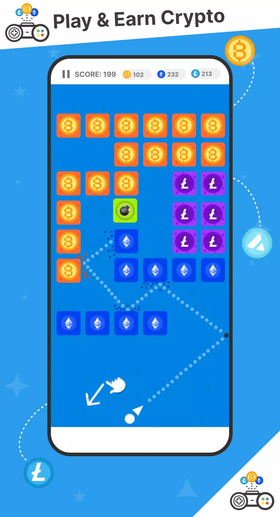 CryptoBreaker Earn BTC N LTC Screenshots