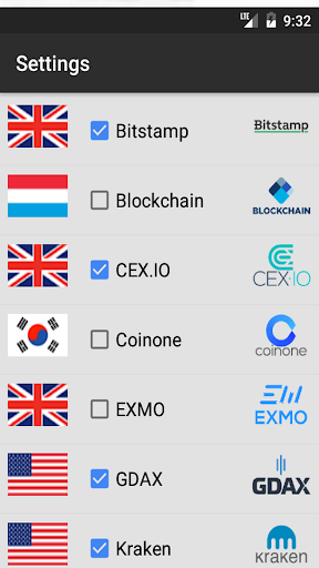 Cryptocurrency Table Screenshots