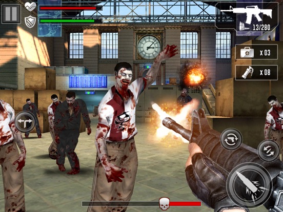 Capturas de tela do Undead Shooting 3D iPad 