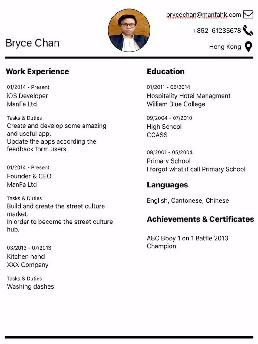 Ảnh chụp màn hình của Resume Plus - Professional & Quick Resume Builder iPad