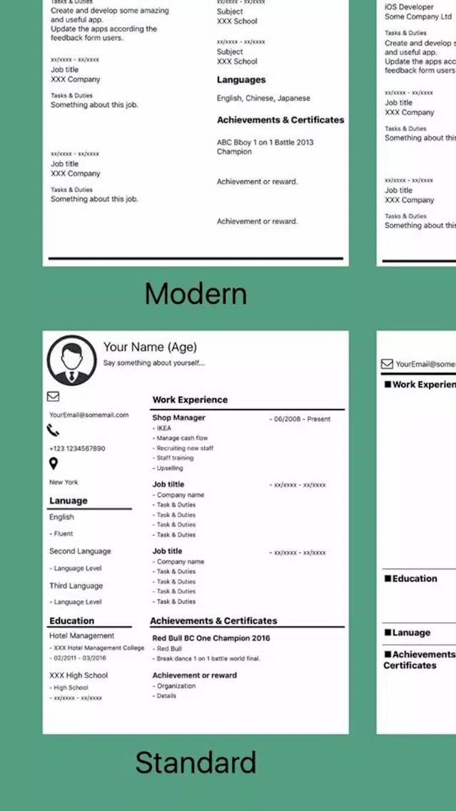 Ảnh chụp màn hình của Resume Plus - Professional & Quick Resume Builder