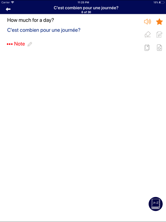 Zrzuty ekranu French Communicate Daily iPad