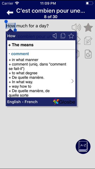 Zrzuty ekranu French Communicate Daily