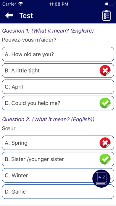 Zrzuty ekranu French Communicate Daily
