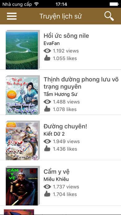 Truyện lịch sử Việt Nam và thế giới chọn lọc سکرین شاٹس